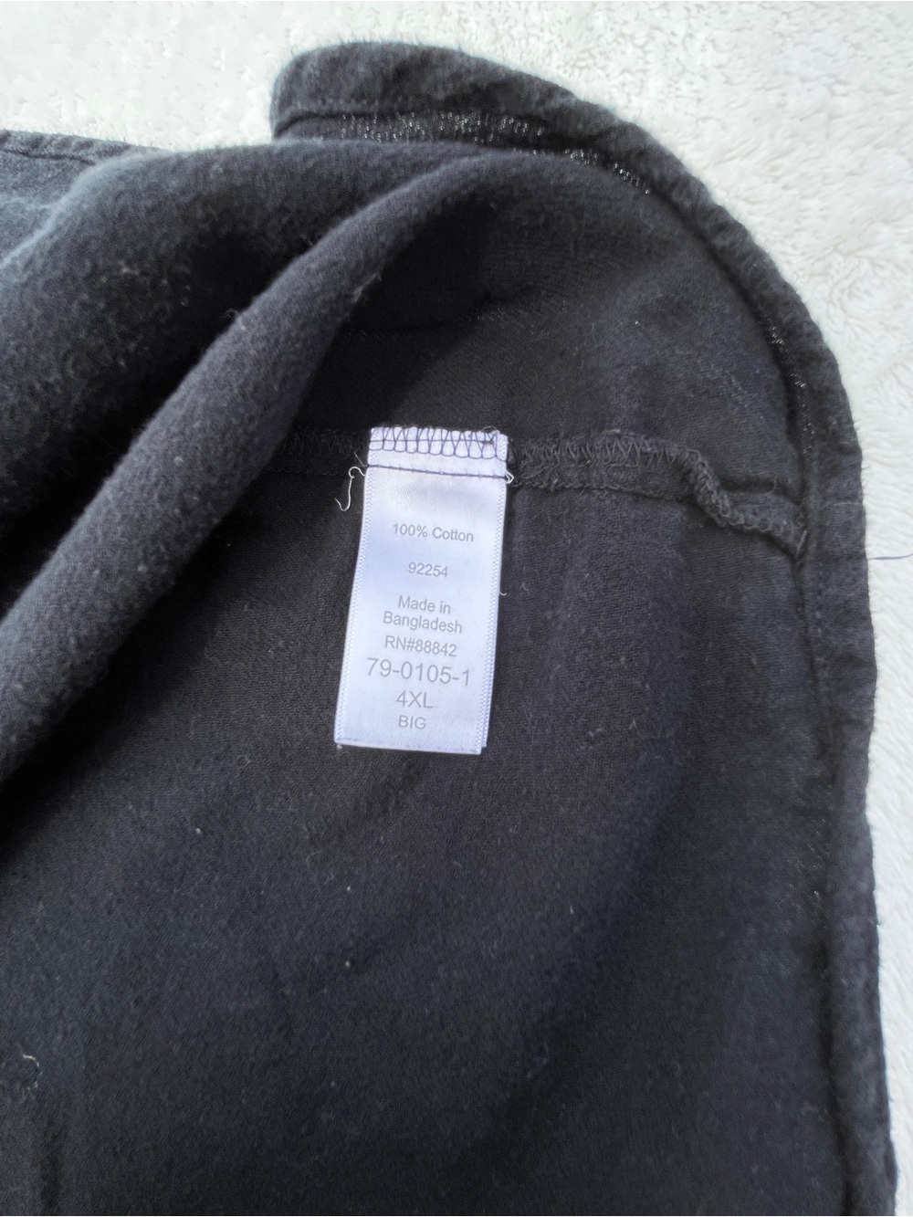 KingSize 4XL Big Black Button Up Shirt Long Sleeve Casual - Picture 7 of 10